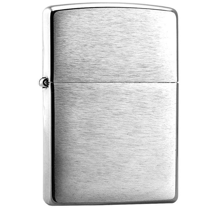 فندک زیپو مدل  Reg Brush Fin CHROME کد 200